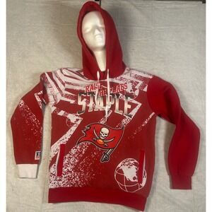 NFL‎ Staple Tampa Bay Buccaneers Red Graphic Hoodie Sweatshirt Mens Medium